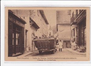 SAINT-CHRISTOPHE-en-OISANS : vallée du vénéon, passage des autos-cars - tr...