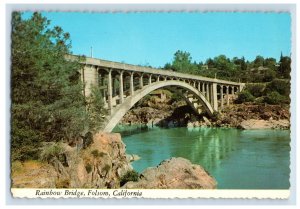 Vintage Rainbow Bridge Folsom, California. Postcard 7XE