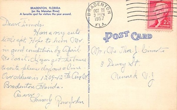 Air View of Business District Bradenton, Florida