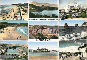 Modern Postcard Hendaye general view casino