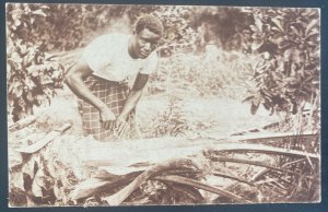 Mint RPPC Real Picture Postcard German West Africa Palm Trimming