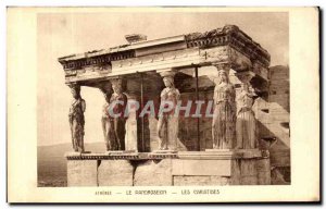 Old Postcard The Athens Pandroseion The Caryatids