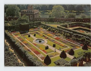 Postcard Pond Garden and Banqueting House, Hampton Court Palace, England