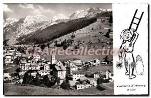 Postcard Old La Clusaz Vue Generale And Chaine Des Aravis