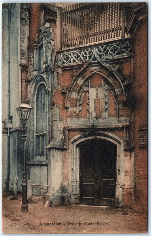 c1930s Amsterdam Old Church Gate Postcard Poortje Oude Kerk Uitgave Brouwer A121
