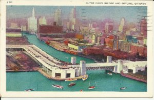 Chicago, Outer Drive Bridge And Skyline