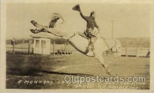 A Montana Cowboy, Real Photo Western Unused some indentations bottom edge, li...