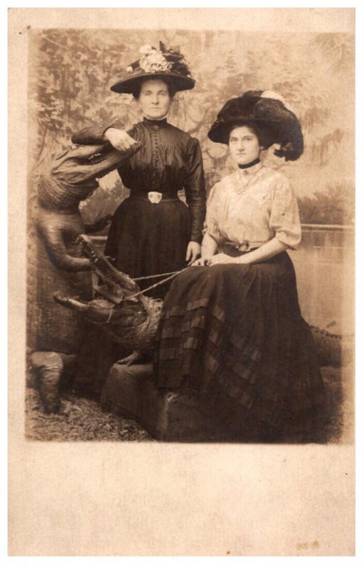 Studio Photo  Women with Alligators  RPC