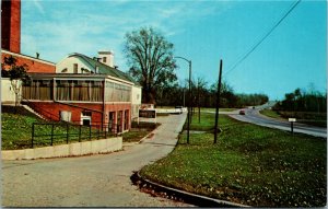 Postcard MI Community Center at Eastern Entrance to Tecumseh Route M50 1970s S16