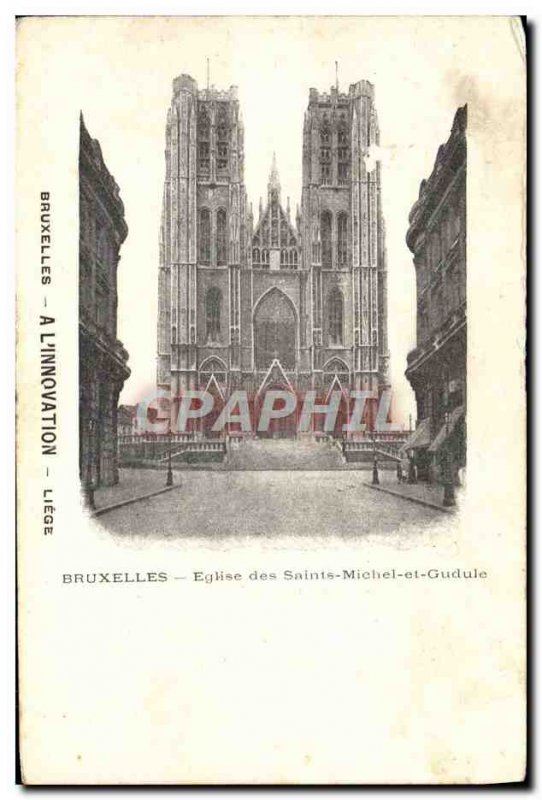 Old Postcard Brussels Church Of St. Michael