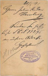 Entier Postal Stationery Postal Great Britain Great Britain 1891 London to Ha...