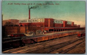 Postcard Omaha NE c1910s Packing House Co. Railroad Yards South Omaha Unused