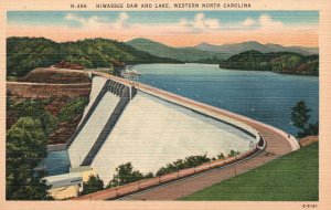 Vintage Postcard Hiwassee Dam Lake By Valley Authority Western North Carolina NC