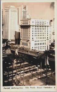 Brazil Sao Paulo Parcial Anhangabau Vintage RPPC C135