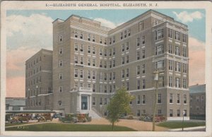 Postcard Elizabeth General Hospital Elizabeth NJ