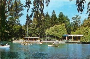 Romania Ramnicu Valcea vedere din parc 1970s