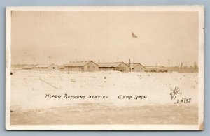 CAMP UPTON REMOUNT STATION ANTIQUE REAL PHOTO POSTCARD RPPC