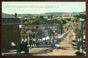 h2463 - SHERBROOKE Quebec Postcard 1910s King Street