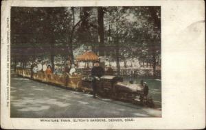 Denver Elitch Gardens Miniature RR Train c1910 Postcard