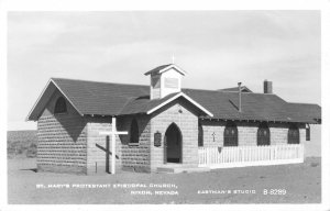 RPPC NIXON, NEVADA St. Mary's Protestant Episocpal Church ca 1950s Vintage Photo