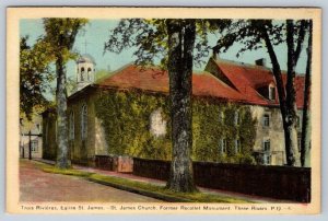 Eglise St James Church, Trois Rivieres Quebec, Vintage PECO Postcard