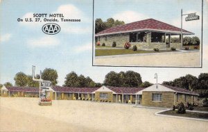 Oneida Tennessee Scott Motel, Multi-View Linen Vintage Postcard U10345