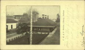 Liberty IN CH&D RR Train Station Depot c1905 UDB Postcard