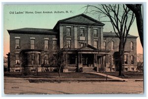 c1910's Old Ladies Home Grant Avenue Scene Auburn New York NY Unposted Postcard 