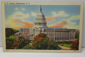 US Capitol Washington DC Vintage Postcard