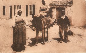 Donkey.L'Ane en culote Old veintage French photopostcard