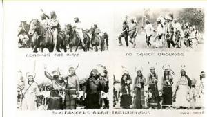 Indians Leading the Way to Dance Grounds, Sun Dancers  **RPPC**  4 Views