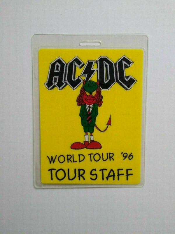 AC/DC Red Devil Backstage Pass Original 1996 Hard Rock Music Concert ...