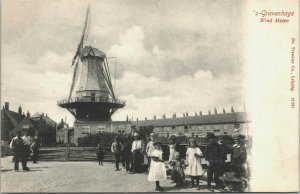 Netherlands The Hague Den Haag Wind Molen Vintage Postcard 01.43