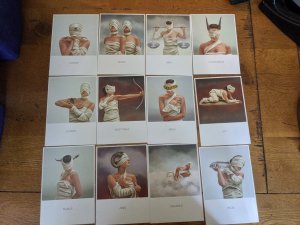 1997 Lot 12 dif Postcard Zodiac Signs Symbols Astrology Women by ANS MARKUS L154