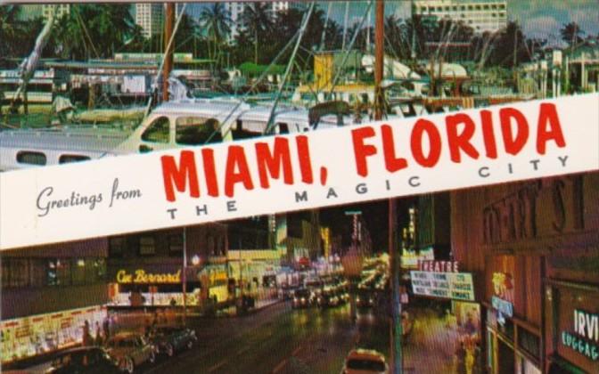 Florida Greetings From Miami The Magic City