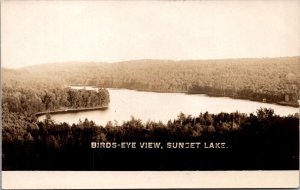 Real Photo Postcard Birds Eye View of Sunset Lake, New Jersey