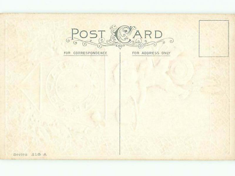 Pre-Linen New Year CUPID BAKER ON CUCKOO CLOCK PENDULUM AB2595