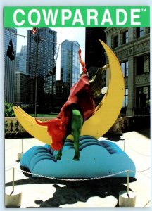 CHICAGO Hey Diddle Diddle COW PARADE McBride Kelly Architect 4x6 Postcard 1999