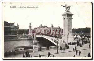 Postcard Old Paris Pont Alexandre III