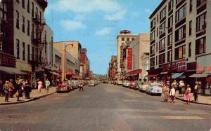 Market Street Cars Harrisburg Pennsylvania 1957 postcard