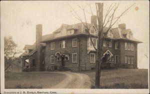 Simsbury Connecticut CT JR Ensign Home c1910 Real Photo Postcard