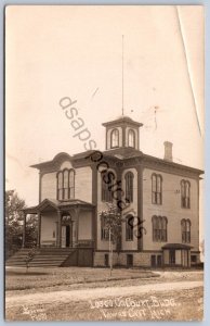 K49/ Tawas City Michigan RPPC Postcard c1910 Iosco County Court House 495