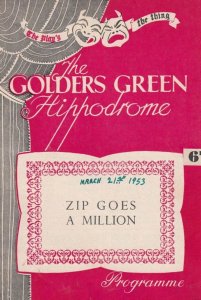 Reg Dixon in Zip Goes A Million 1950s Comedy  Golders Green London Theatre Pr...