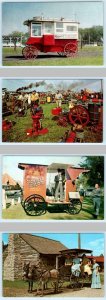 4 Postcards MT. PLEASANT, Iowa IA ~ Midwest OLD SETTLERS & THRESHERS Reunion