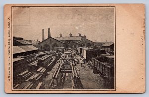 J93/ Kent Ohio Postcard c1910 Portage Erie Railroad Shop Yards  146