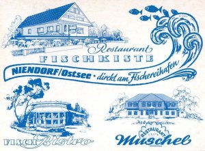 Restaurant Fischkiste Bistro Timmendorfer Strand German Postcard