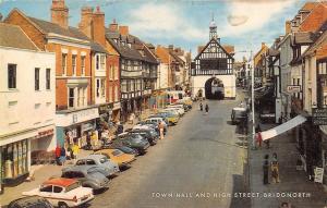 B104392 town hall and high street bridgnorth car voiture    uk 14x9cm