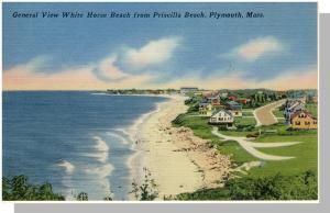 Striking Plymouth, Mass/MA Postcard, White Horse Beach