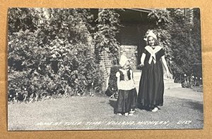 UNUSED REAL PHOTO POSTCARD - HOME AT TULIP TIME, HOLLAND, MICHIGAN