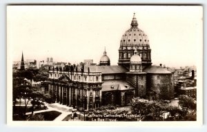 Catholic Cathedral Montreal Quebec Canada RPPC Real Photo Postcard La Basilique